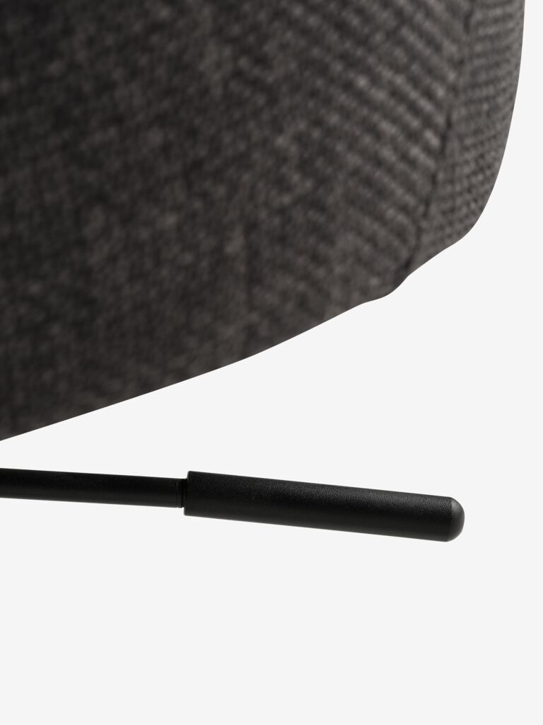 PEBRINGE Sivbordsstol PEBRINGE mörkgrått tyg/svart