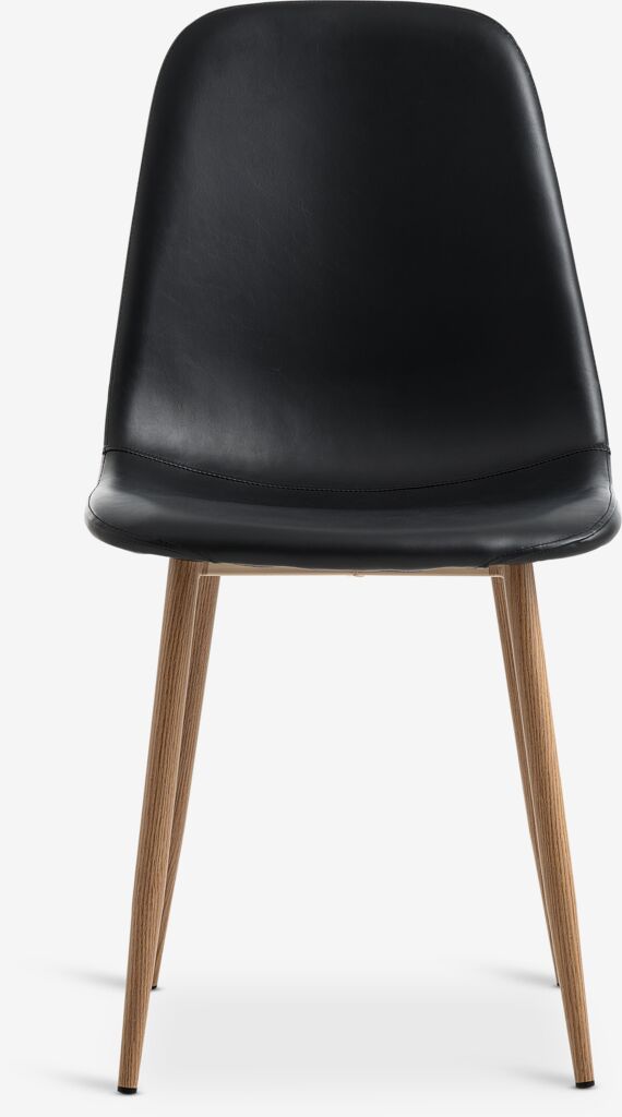 JONSTRUP Matstol JONSTRUP svart konstläder/natur ekfärgad