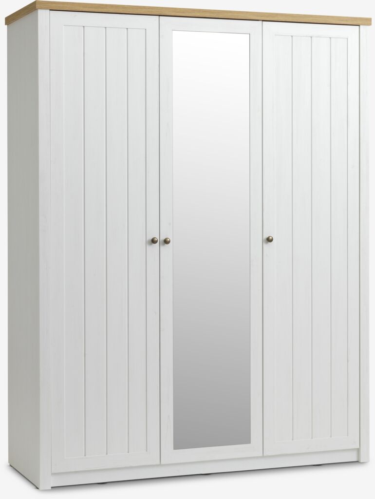 MARKSKEL Garderob MARKSKEL 162x210 vit/natur vildekfärgad