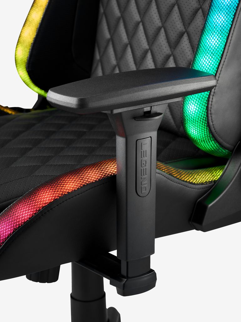 RANUM Gamingstol RANUM med LED svart konstläder/svart