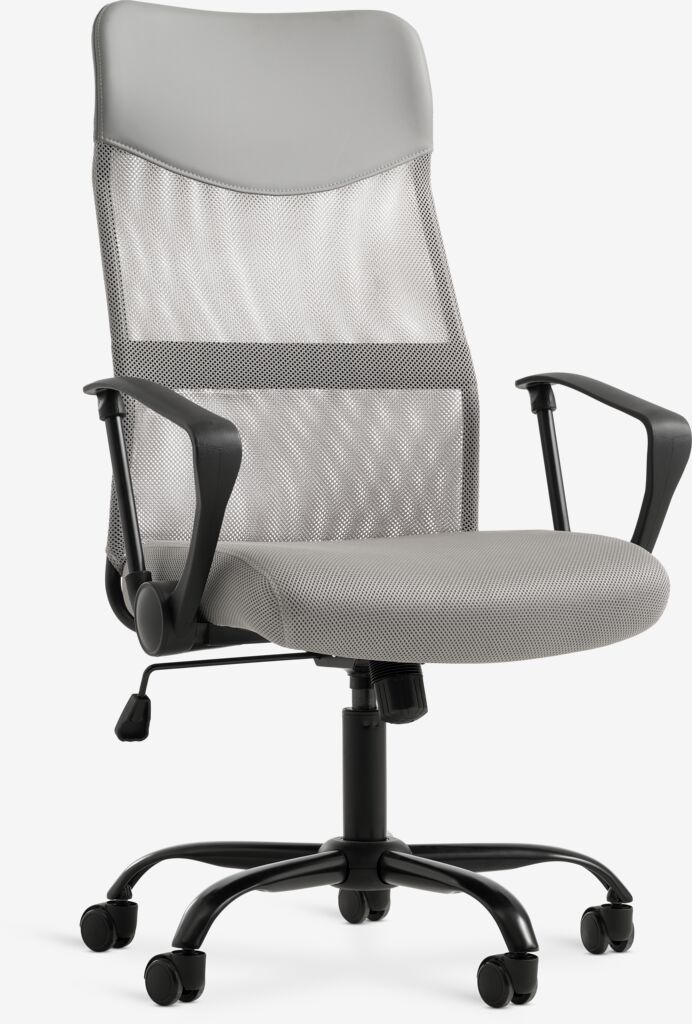 BILLUM Kontorsstol BILLUM grå mesh/svart