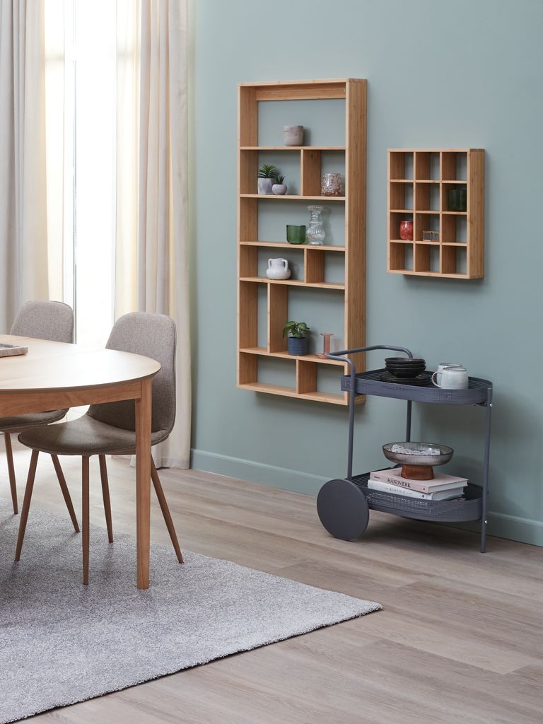 SALTRUP Vägghylla SALTRUP 6 hyllor bambu