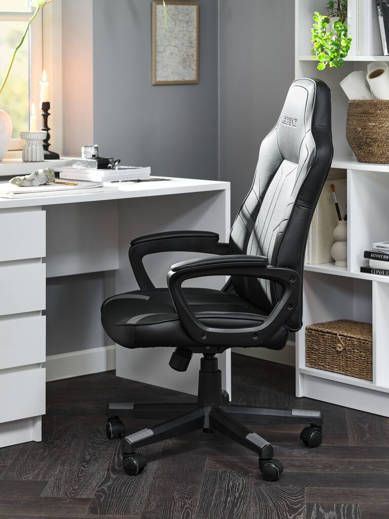 FJELSTED Gamingstol FJELSTED svart konstläder/grå