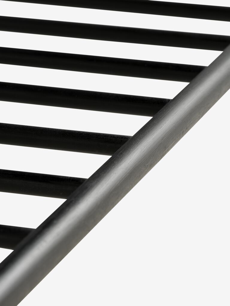 VANDSTED Bänk VANDSTED m/hylla svart tyg/svart