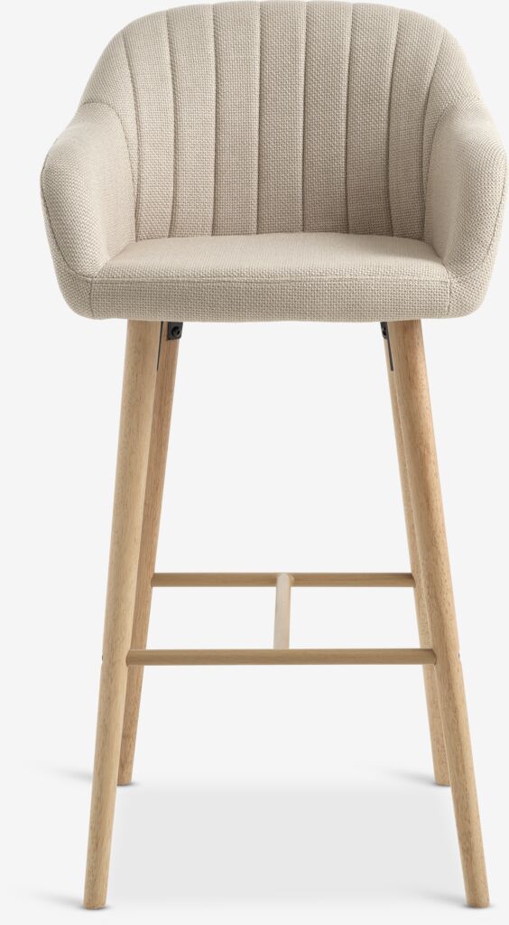 ADSLEV Barstol ADSLEV beige tyg/natur ekfärgad
