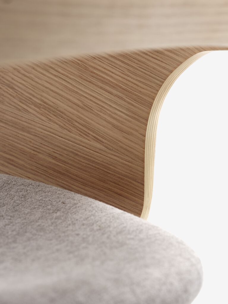 HVIDOVRE Matstol HVIDOVRE ljus ek/ljusgrått tyg