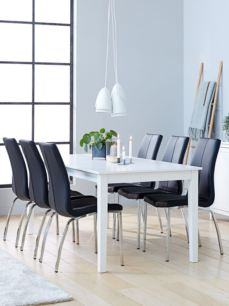 HAVNDAL Matstol HAVNDAL svart konstläder/om