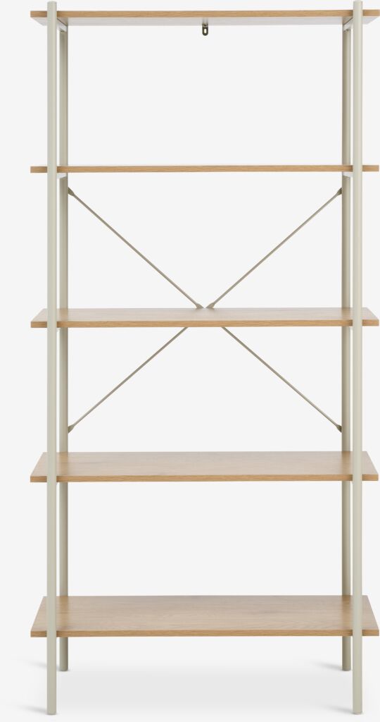 VANDBORG Hyllenhet VANDBORG 5 hyllor natur ekfärgad/beige