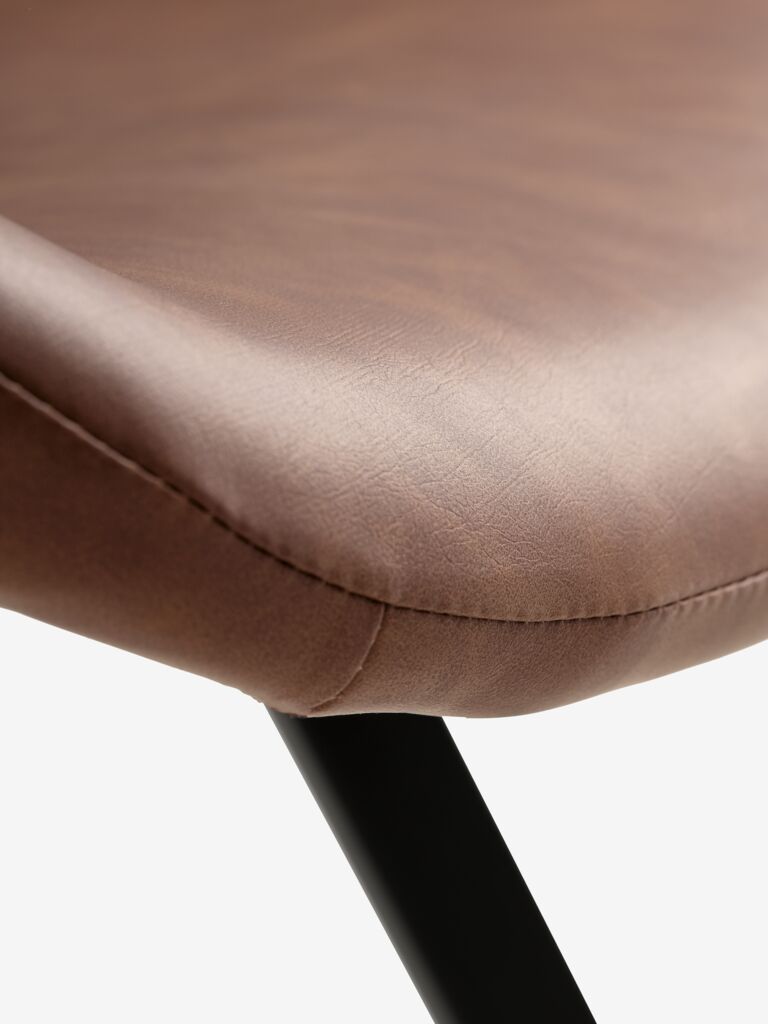 HYGUM Matstol HYGUM vridplatta konjak konstläder/svart