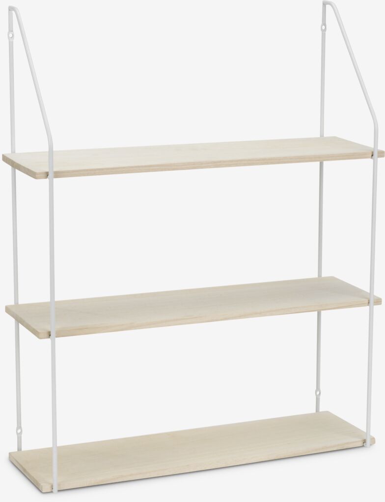HEJLSMINDE Vägghylla HEJLSMINDE 3 hyllor vit/natur