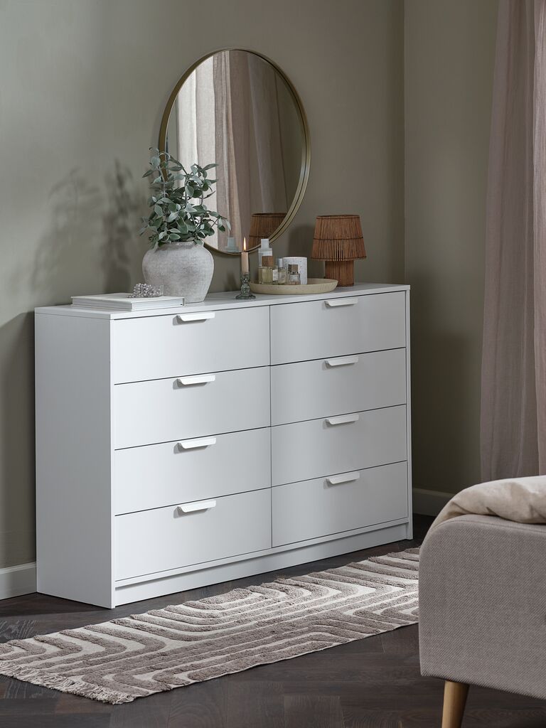 JENSLEV Byrå JENSLEV 4+4 lådor vit