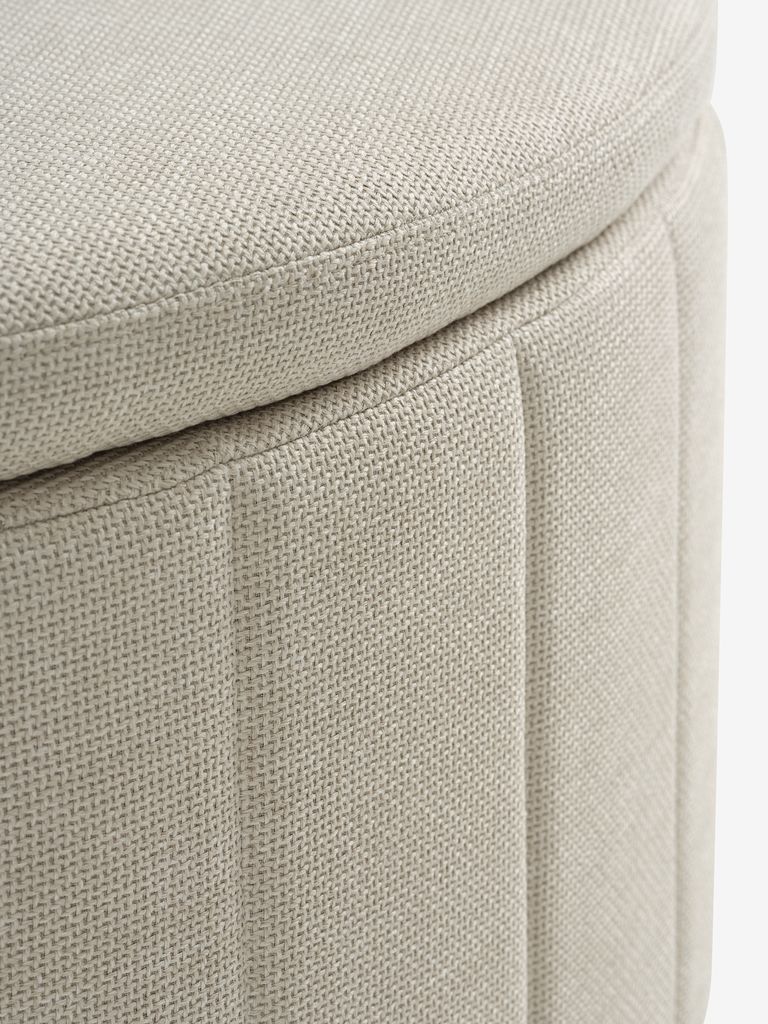 KAPPEL Bänk KAPPEL m/förvaring ljus sand tyg