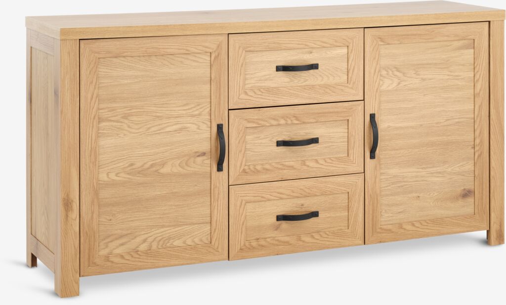 JUNGEN Skänk JUNGEN 2 dörrar 3 lådor varm ekfärgad