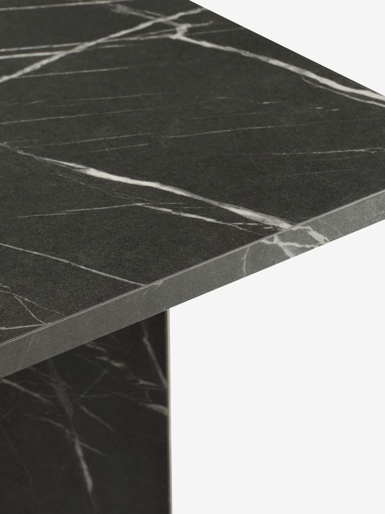 KRONDAL Matbord KRONDAL 90x180 marmorlook svart