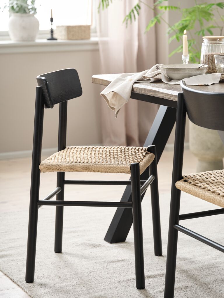 ISLEV Matstol ISLEV svart/natur