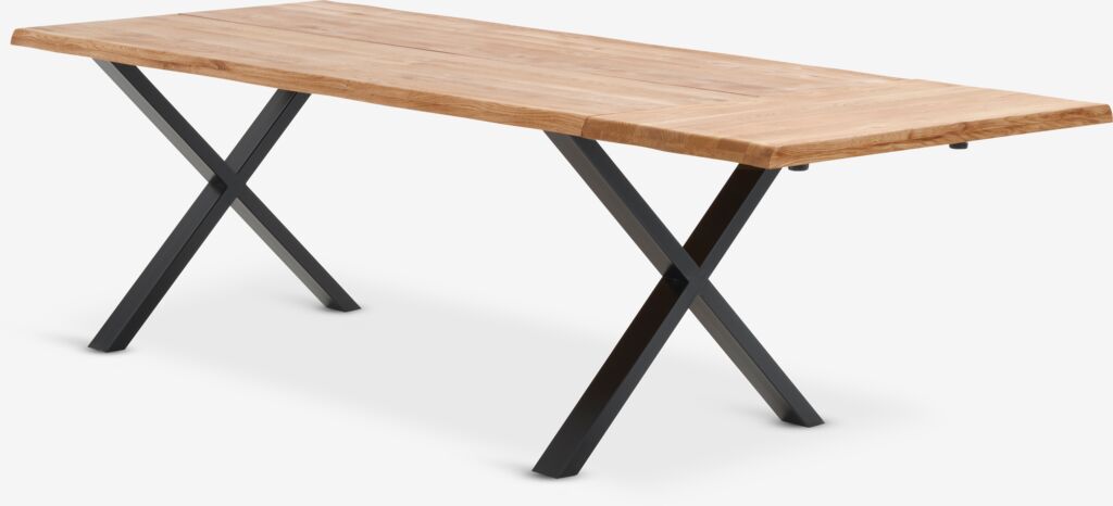 ROSLEV Matbord ROSLEV 95×200 natur ek/svart