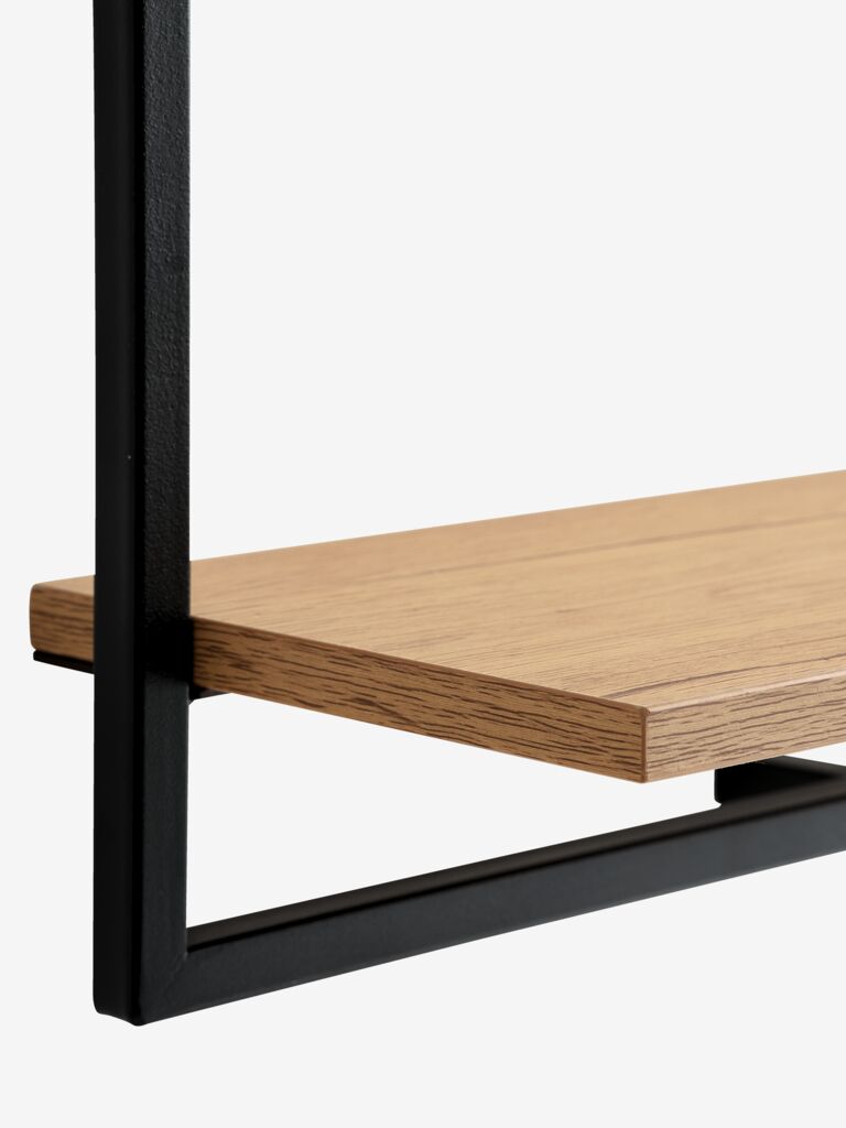 TRAPPEDAL Vägghylla TRAPPEDAL 2 st/pk varm ekfärgad/svart