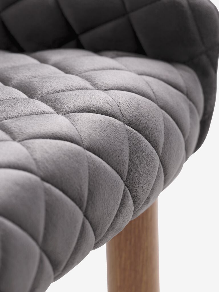 PEBRINGE Matstol PEBRINGE sammet grå/natur ek