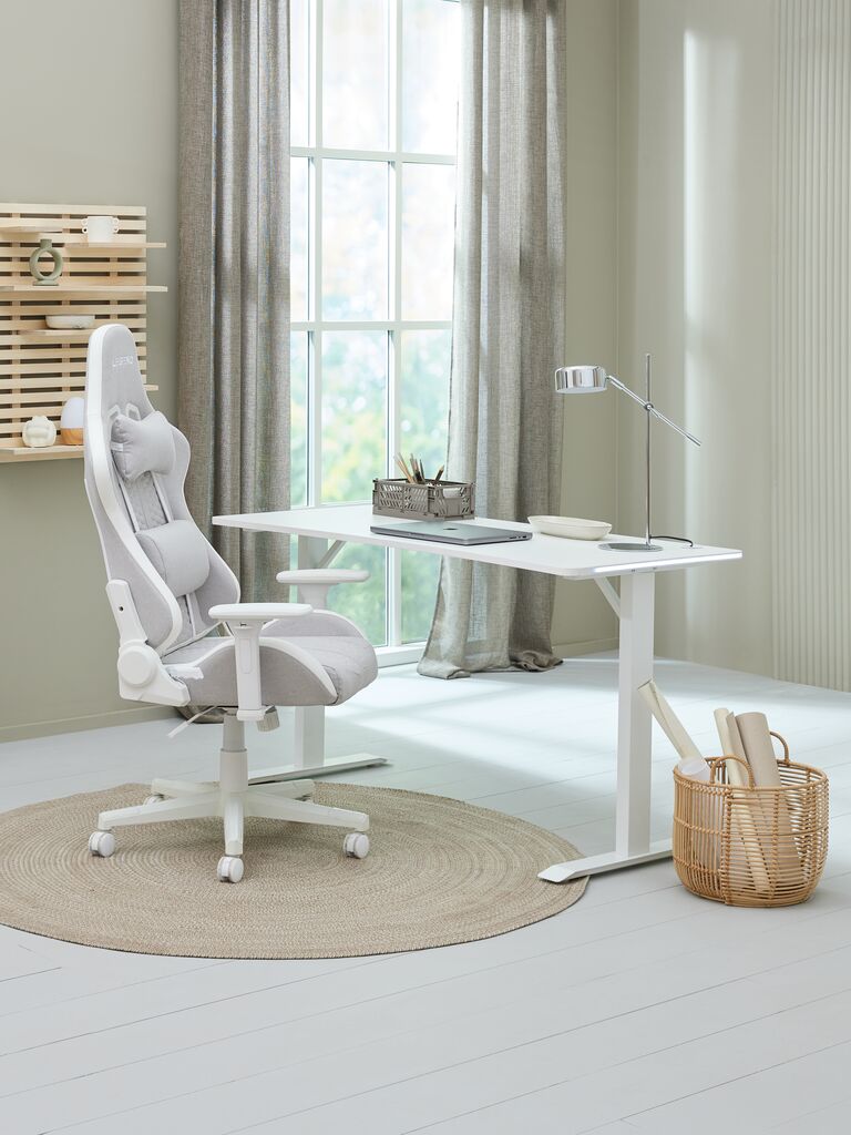 NIBE Gamingstol NIBE vit/beige tyg