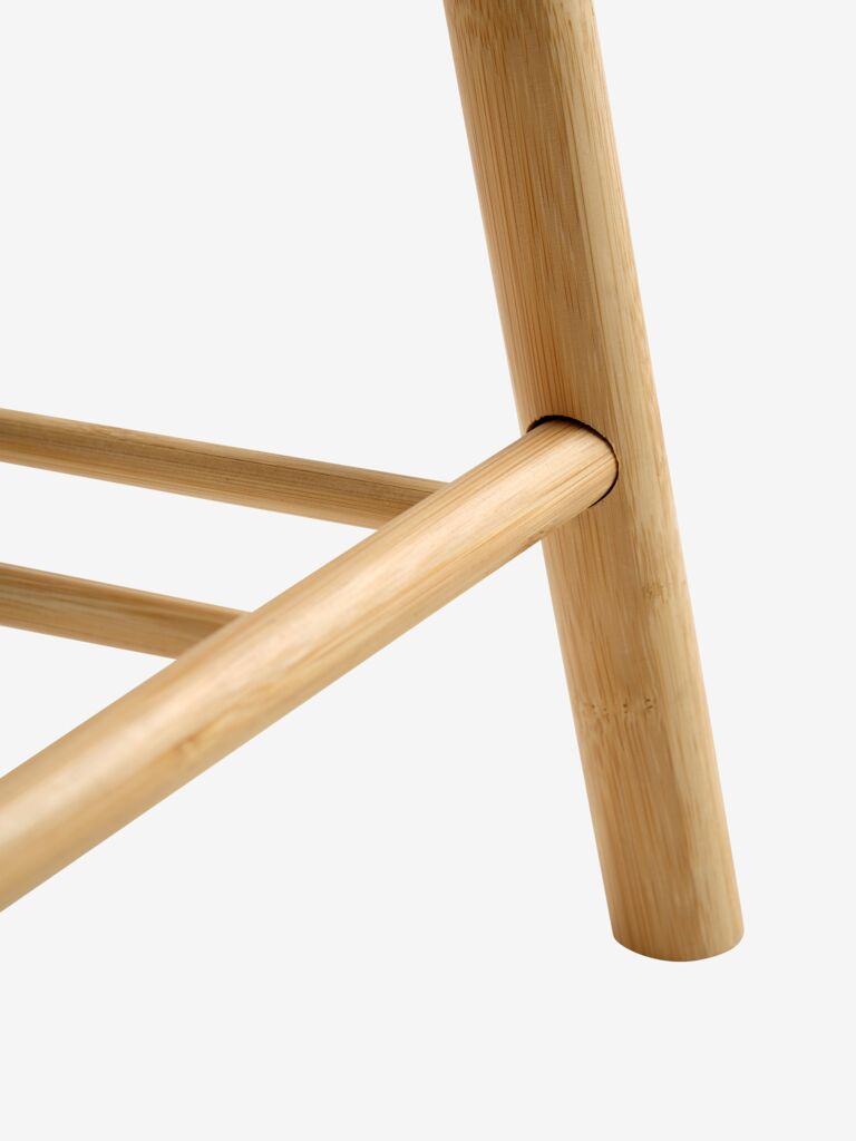 VANDSTED Bänk VANDSTED grått tyg/bambu