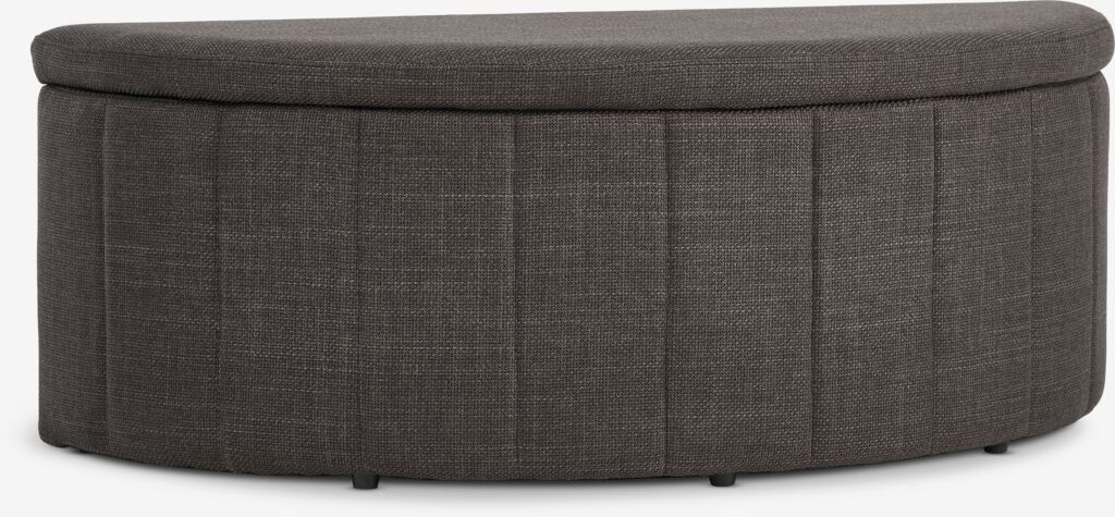 KAPPEL Bänk KAPPEL m/förvaring mörkbrunt tyg