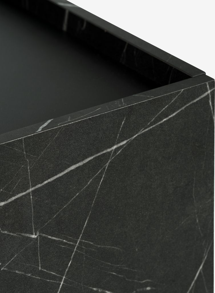 KRONDAL Skänk KRONDAL 3 dörrar svart/marmorlook