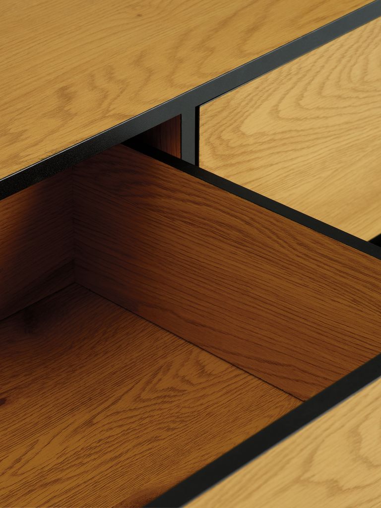 ODENSE Byrå ODENSE 3+3 lådor varm ekfärgad/svart