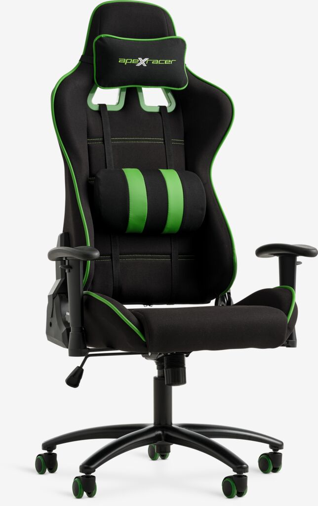 LAMBJERG Gamingstol LAMBJERG svart mesh/grön