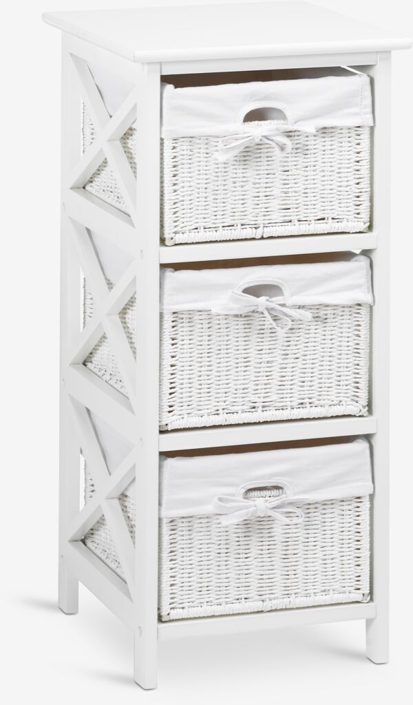 OURE Byrå OURE 3 korgar vit