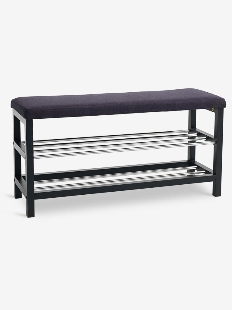 EGESKOV Bänk EGESKOV m/skohyllor stål/svart