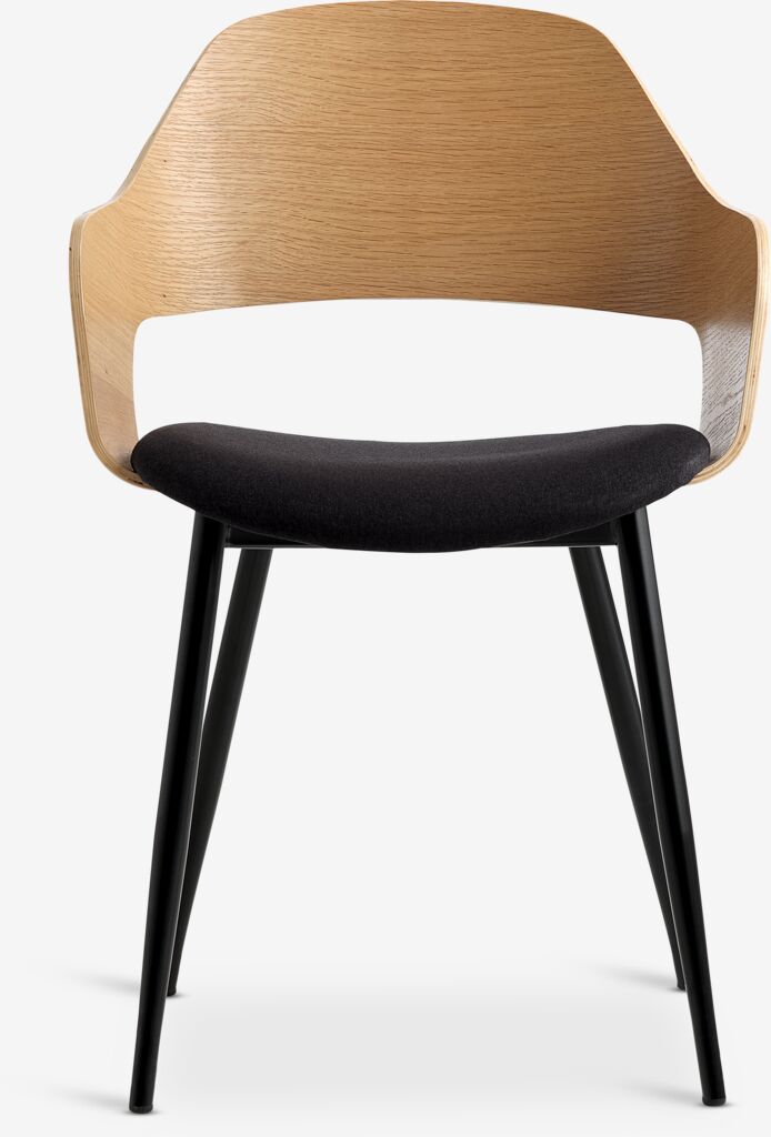 HVIDOVRE Matstol HVIDOVRE natur ek/svart tyg