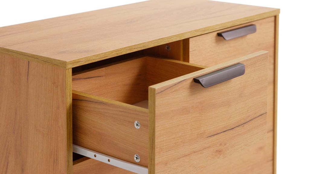 JENSLEV Byrå JENSLEV 4 lådor 1 dörr ek