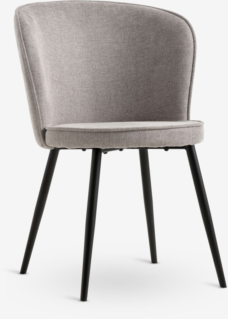 RISSKOV Matstol RISSKOV ljusgrått tyg/svart