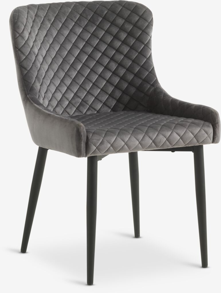 PEBRINGE Matstol PEBRINGE sammet grå/svart