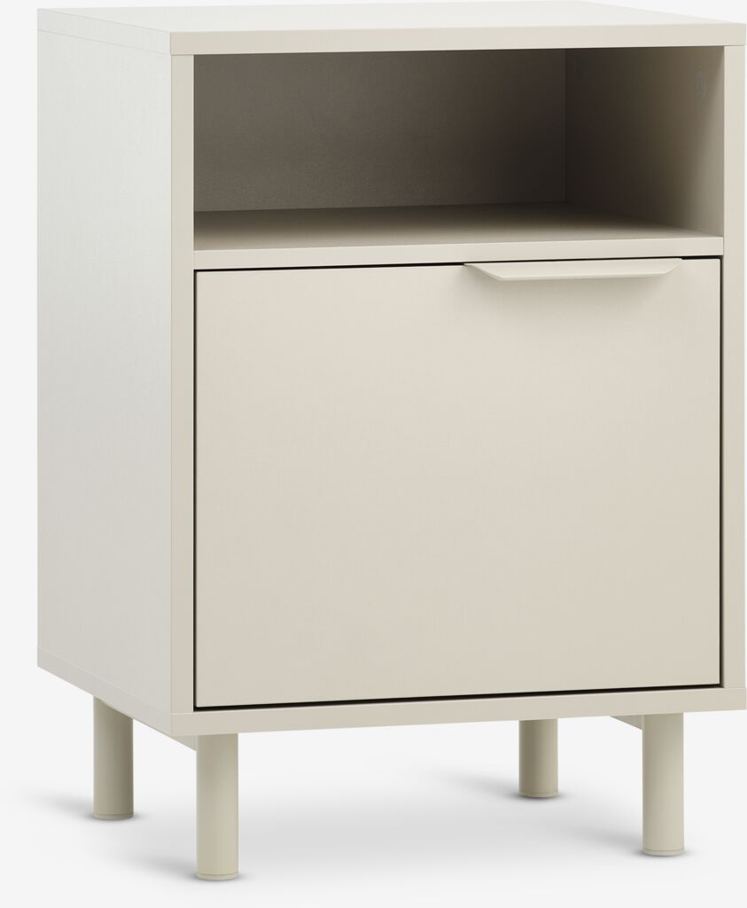 SKAVE Sängbord SKAVE 1 dörr beige
