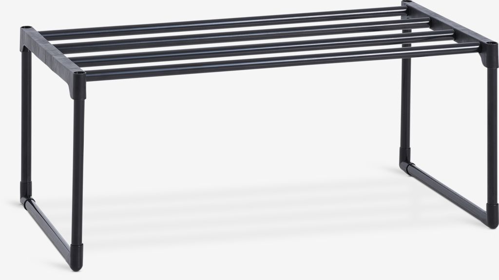 BORNHOLM Skohylla BORNHOLM 1 hylla stapelbar svart