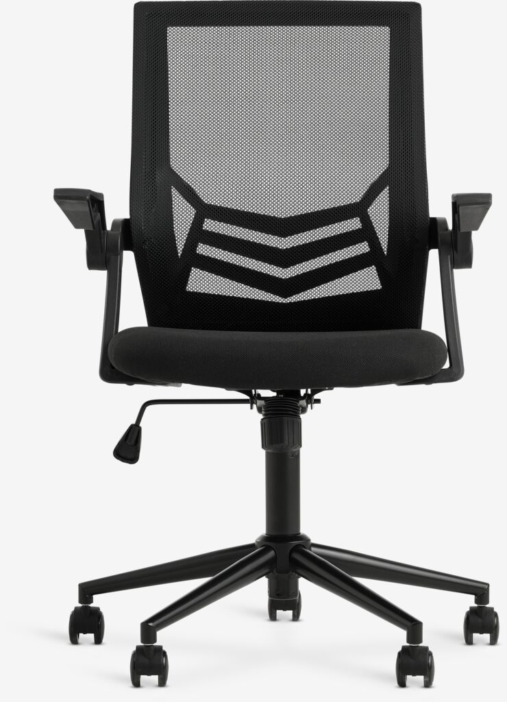 ASPERUP Sivbordsstol ASPERUP svart mesh/svart tyg