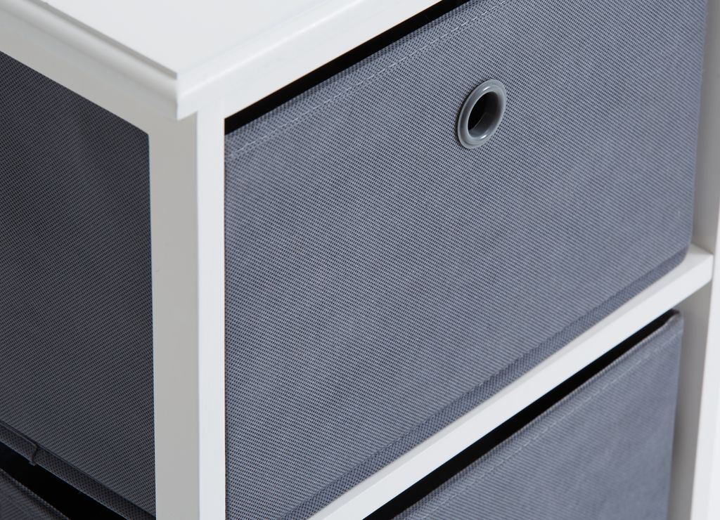 ODBY Byrå ODBY 3 boxar vit/grå