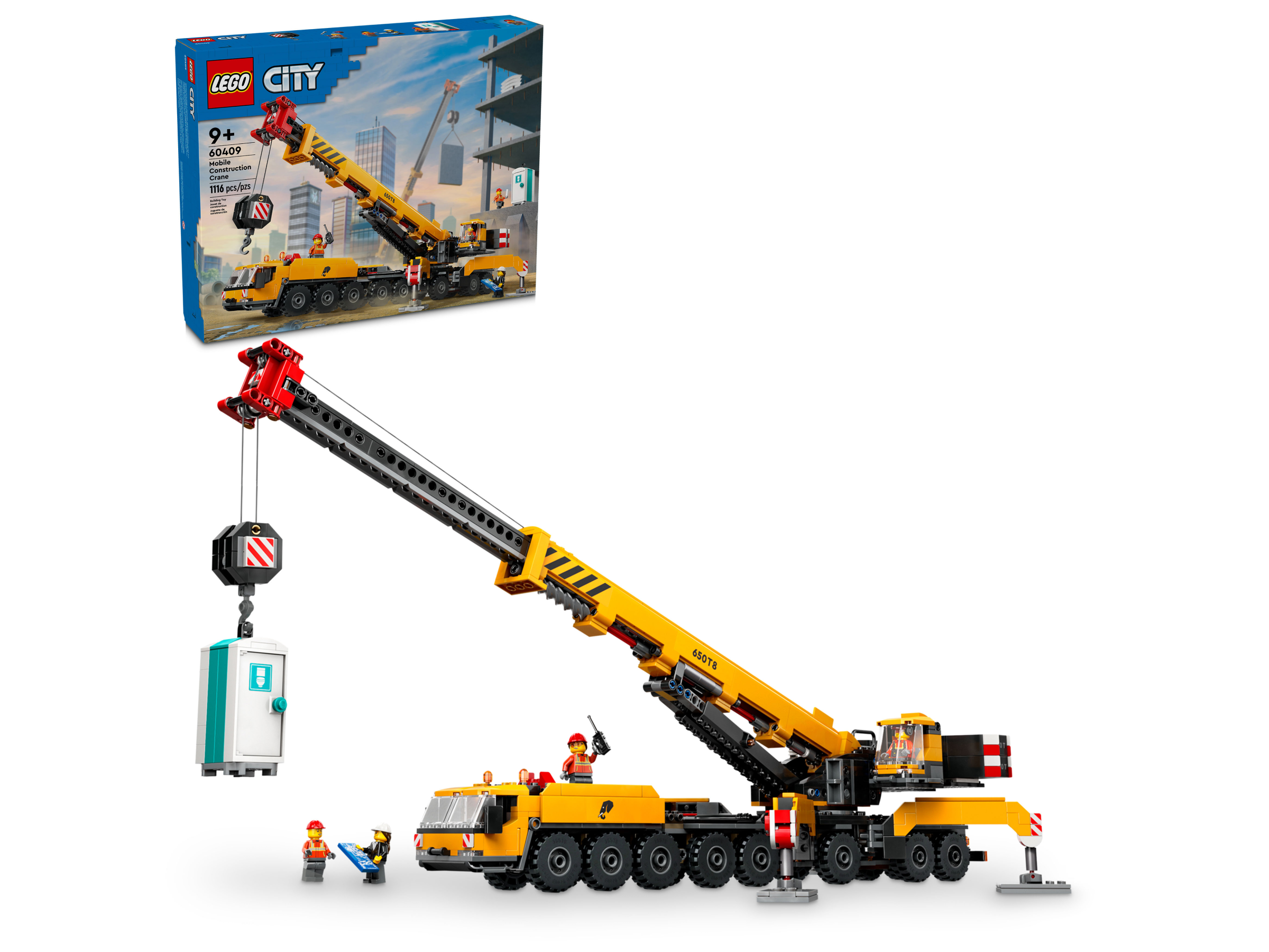 Yellow Mobile Construction Crane