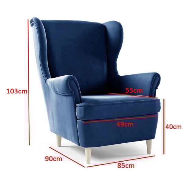 Fotel uszak JUNGLE w liściach żółty