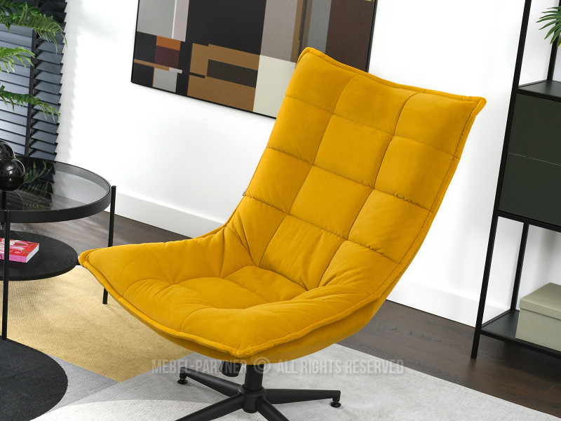 Turkusowy Welurowy Fotel Obrotowy Do Salonu