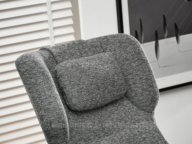 Szary Obrotowy Fotel Irving - Nowocześnie Do Salonu