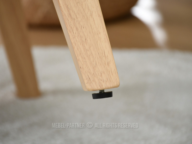 Fotel Foster Grafit Tkanina Rattan-Dąb, Podstawa Dąb