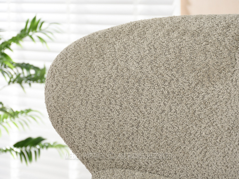 Beżowy Fotel Tula Baranek Obrotowy Do Salonu I Sypialni