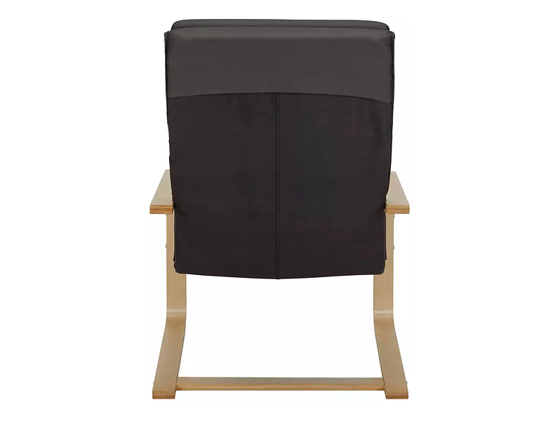 Fotel Manu na giętym stelażu szary