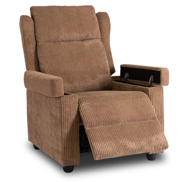 Fotel Rozkładany Wypoczynkowy Uszak Do Salonu Do Spania Szary SPENCER