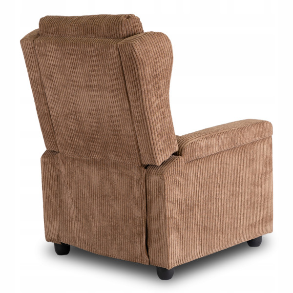 Fotel Rozkładany Wypoczynkowy Uszak Do Salonu Do Spania Szary SPENCER