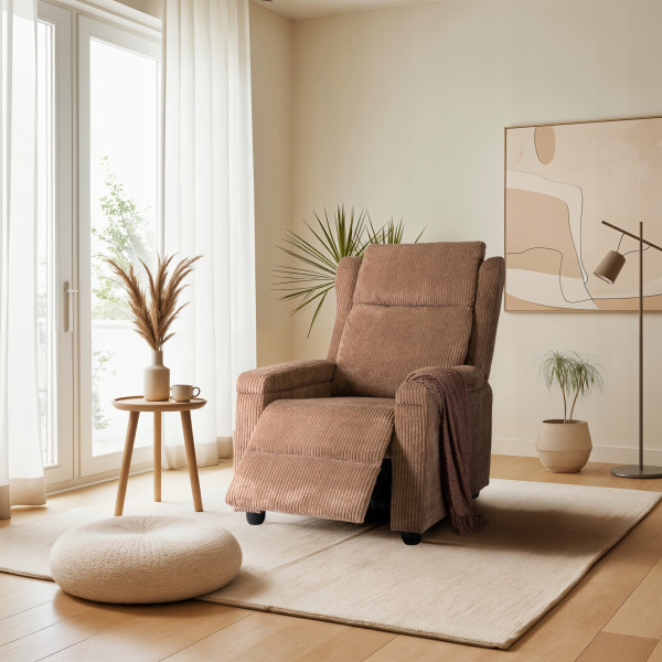 Fotel Rozkładany Wypoczynkowy Uszak Do Salonu Do Spania Szary SPENCER