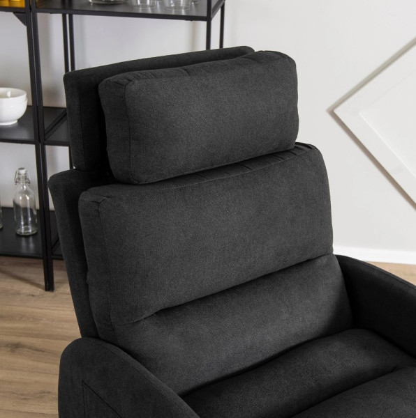 Fotel Rozkładany Wypoczynkowy z Podnóżkiem Wygodny Do Spania Brązowy HENRY