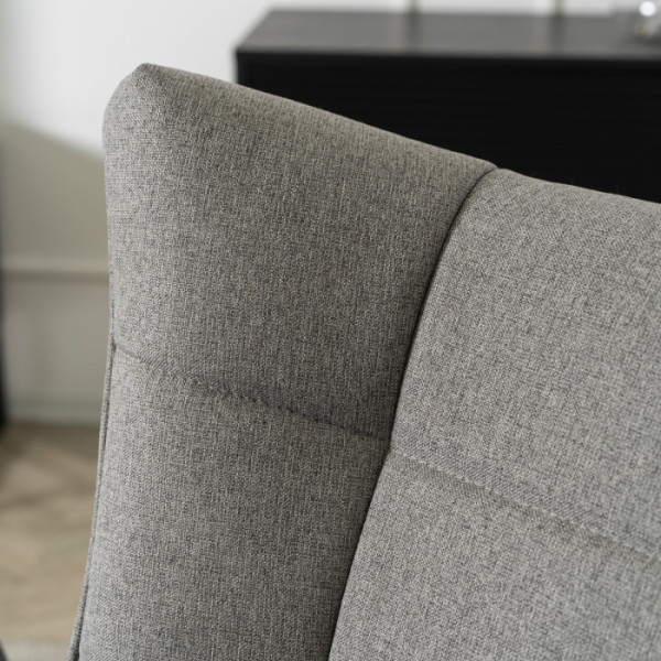 Fotel Uszak Bujany Wypoczynkowy JACKSON Szary Czarne Salon